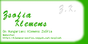 zsofia klemens business card